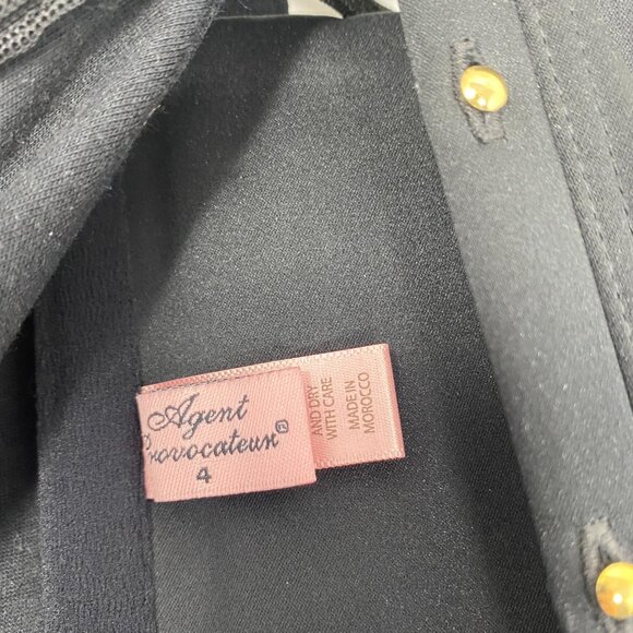 Agent Provocateur Mercy Black Satin Corset AP4 Large - Picture 12 of 13